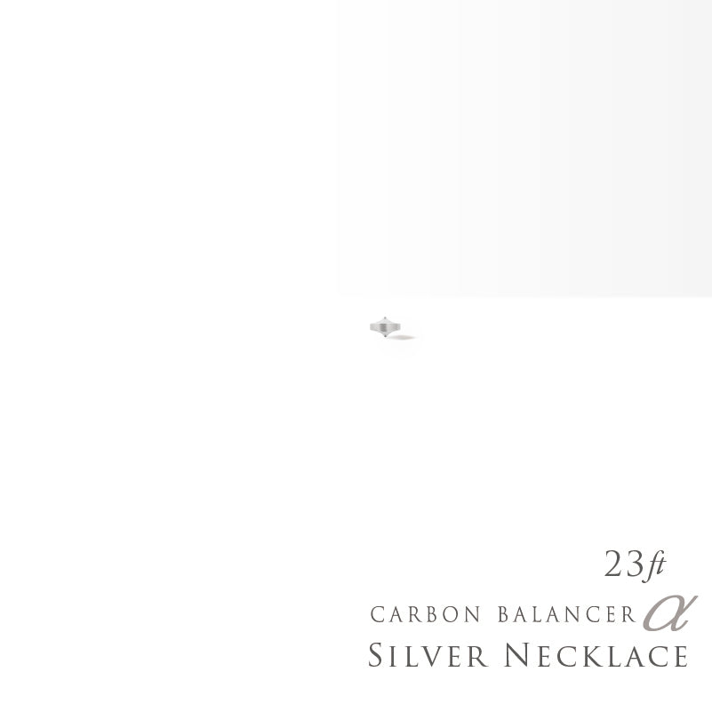 Carbon Balancer α Silver Necklace
