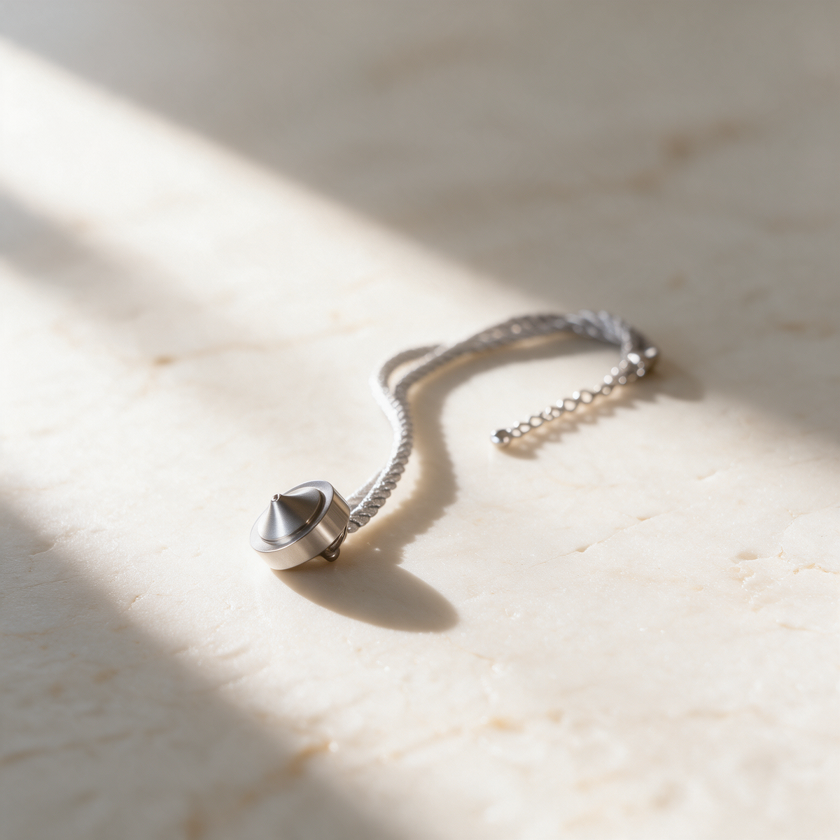 Carbon Balancer α Silver Necklace